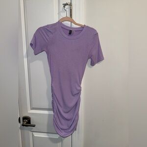 Divided Lavender Mini Dress